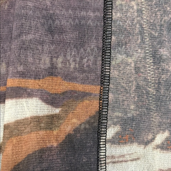 Tricotto Mixed Fabric Jacket with Zip Closure Size XL Boho - Picture 8 of 9